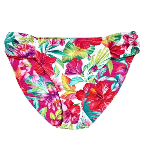 Tommy Bahama Island Cays Fiesta Reversible Shirred Hipster Bikini Bottoms - Picture 6 of 16